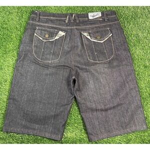 Y2K Most Ofcl Seven Shorts Men's 40 Dark Wash Denim Jean Jorts Baggy